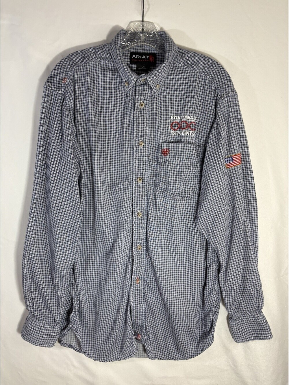 Ariat FR Men’s Large CAT 2 Flame Resistant Work Shirt Boardwalk ODC Pipeline